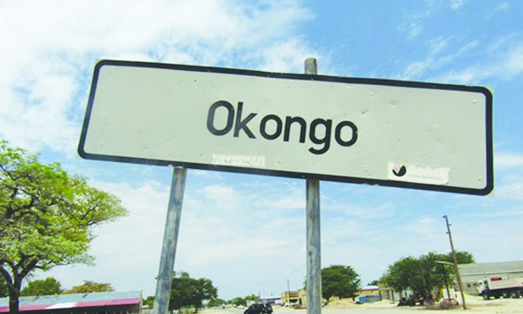 Okongo village road sign, Ohangwena Region, Namibia